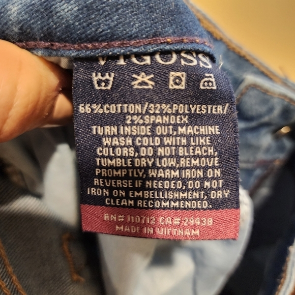 Vigoss women's washed blue mide rise Straight legs  jeans size 26 - Picture 3 of 11